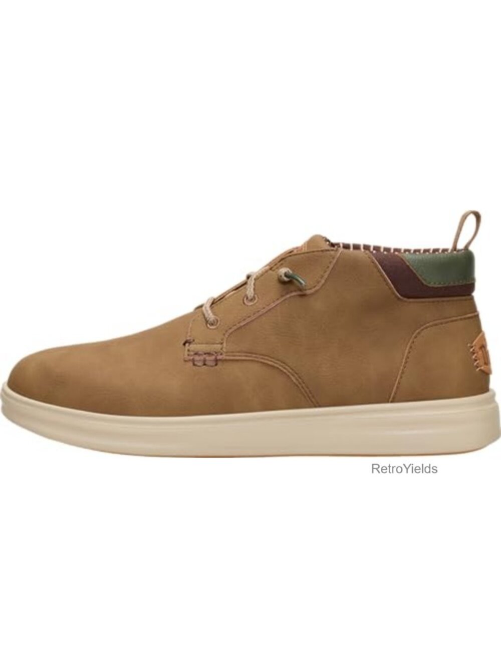 HEYDUDE Men's Slip On Mid Boot Synthetic Upper Cushioned Casual